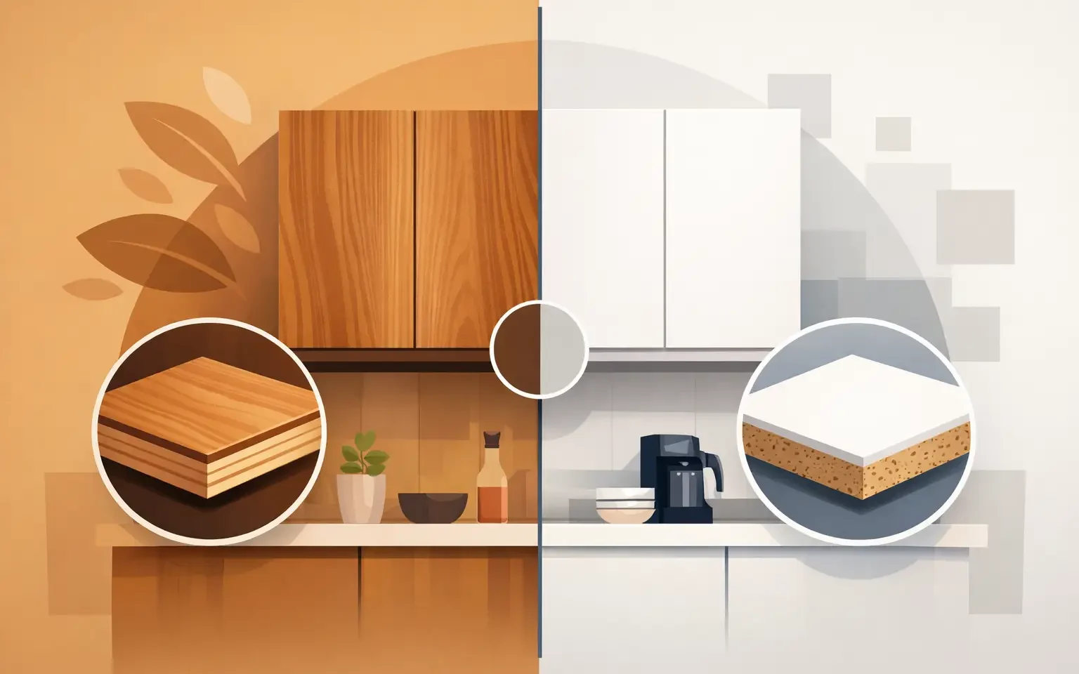 Wood Veneer Versus Melamine Cabinets Compared
